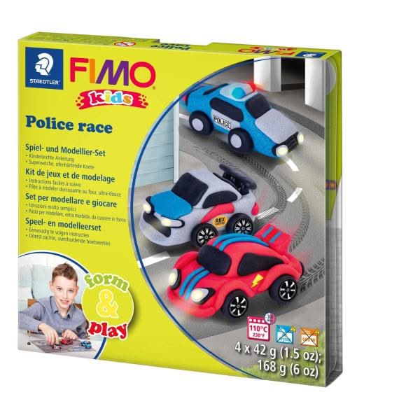 FIMO kids Form &amp; Play Set Police Race - Kidis Art