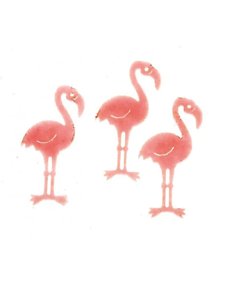 Flamingo aus Filz 12St pink, 45x20mm - Kidis Art