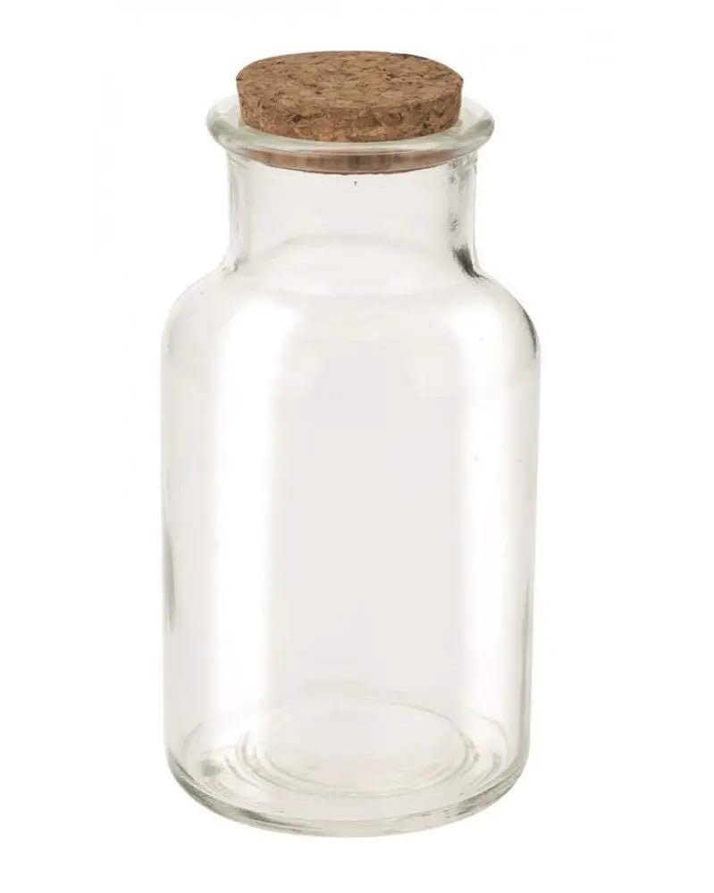 Glasflasche mit Korken 260ml, 6,5x12,5cm - Kidis Art
