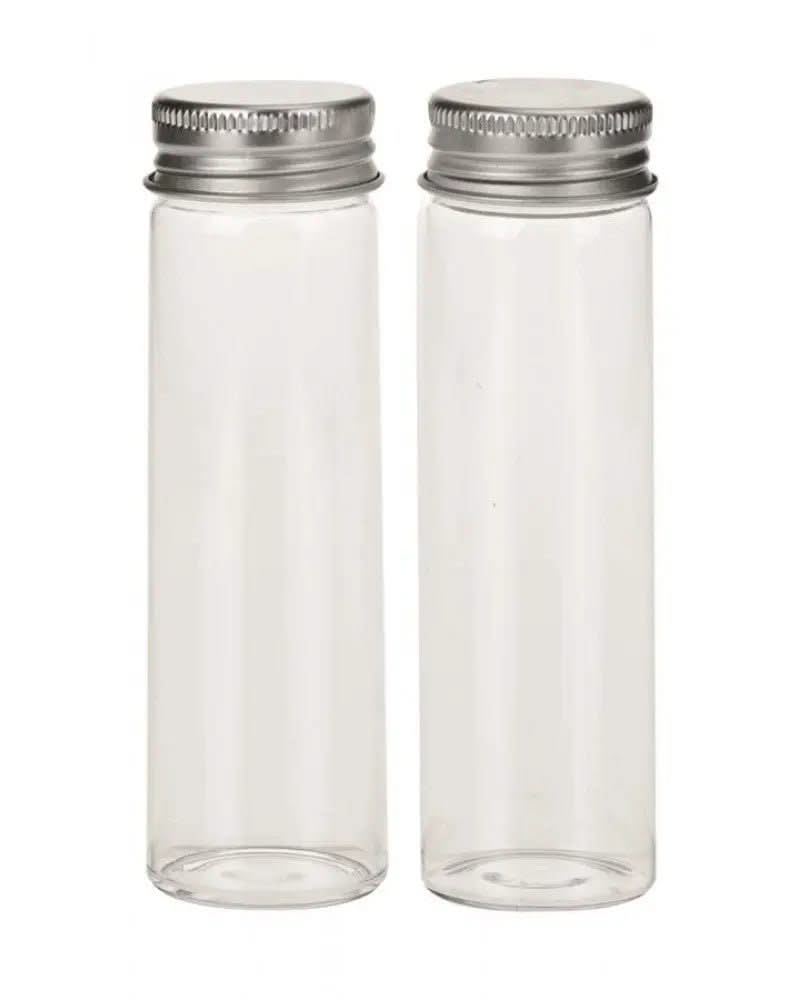 Glasflaschen 2Stk 3x6cm 25ml mit Drehverschluss - Kidis Art