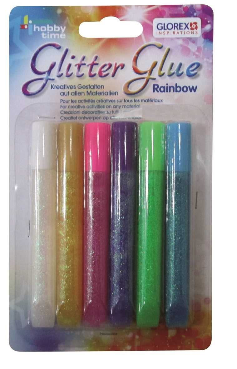Glitter-Glue Stifte 6x10,5ml Rainbow Colors - Kidis Art