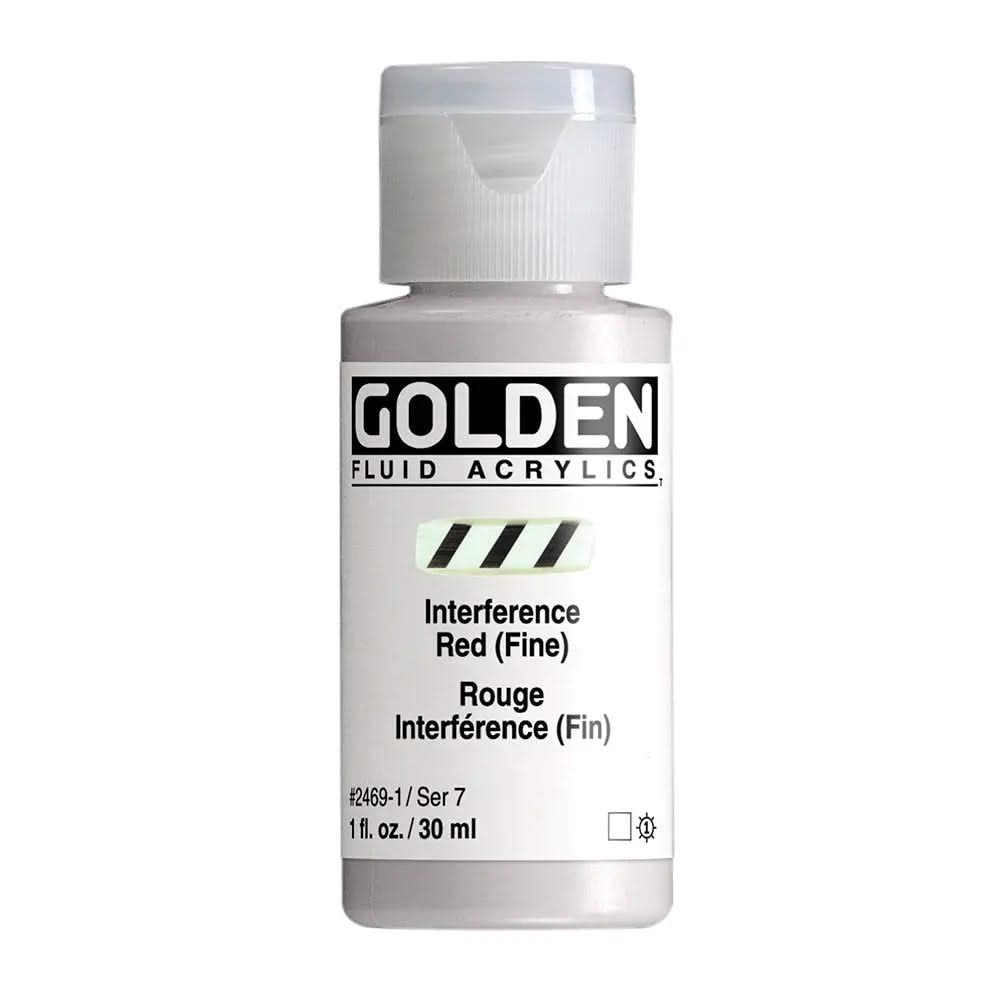 Golden Fluid Acrylfarbe Interferenz Rot (Fein) 30 ml - Kidis Art