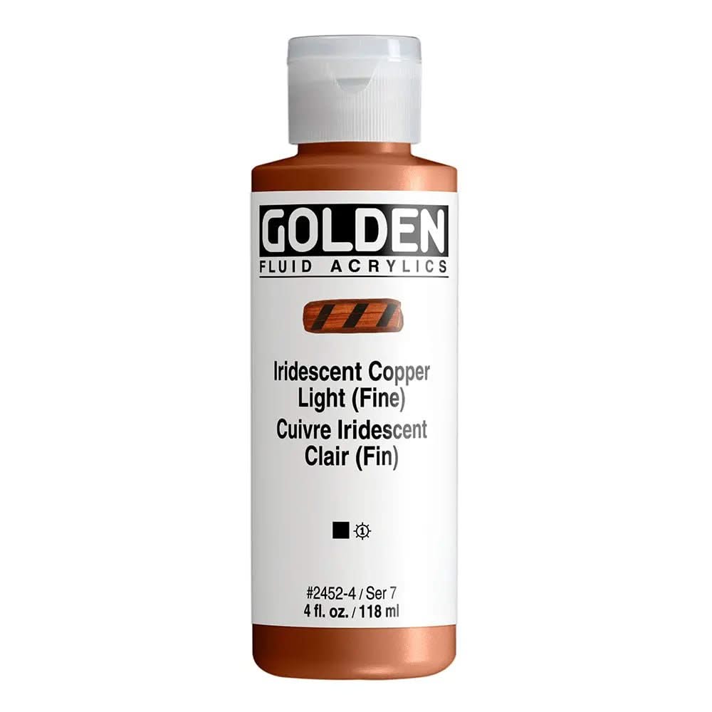 Golden Fluid Acrylfarbe Irisierende Kupfer Hell (Fein) 118m - Kidis Art