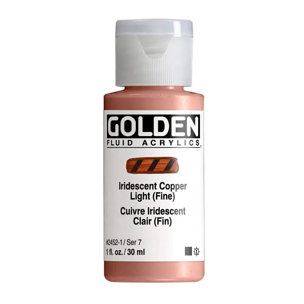 Golden Fluid Acrylfarbe Irisierende Kupfer Hell (Fein) 30 M - Kidis Art
