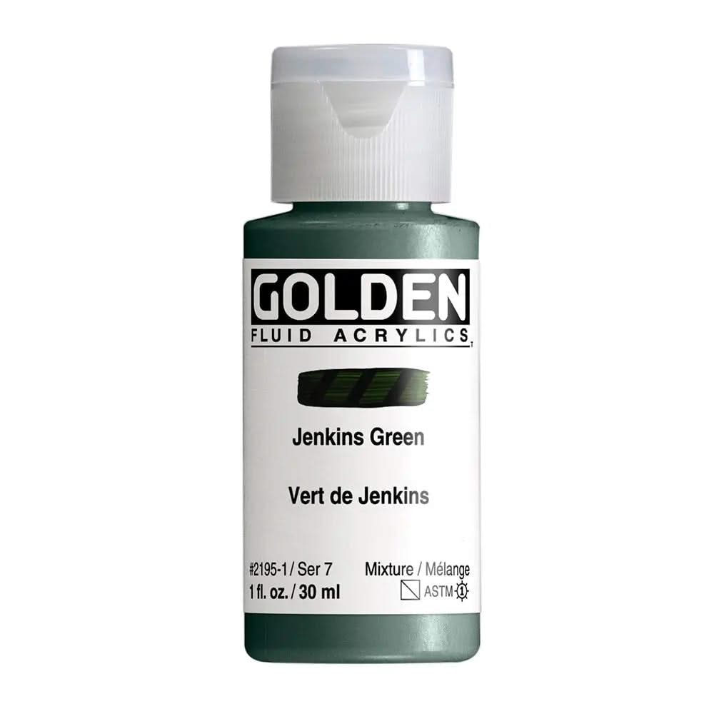 Golden Fluid Acrylfarbe Jenkins Grun 30 ml - Kidis Art