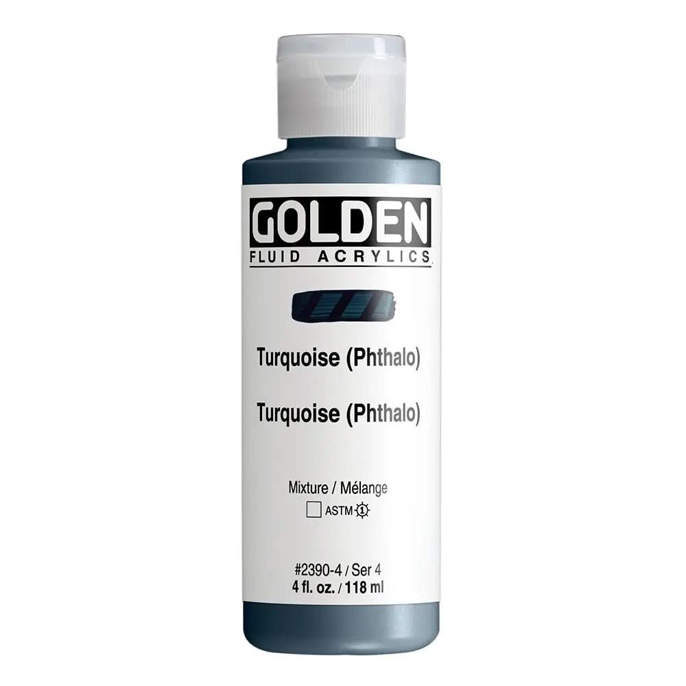 Golden Fluid Acrylfarbe Phthaloturkis 118 ml - Kidis Art