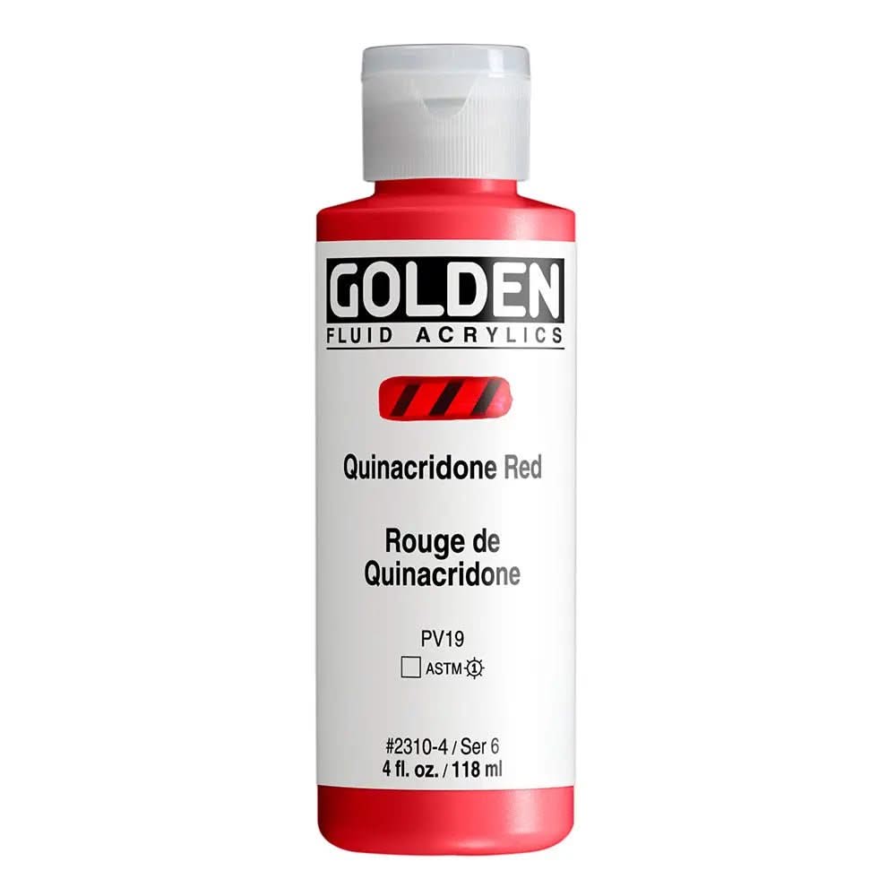 Golden Fluid Acrylfarbe Quinacridonerot 118 ml - Kidis Art