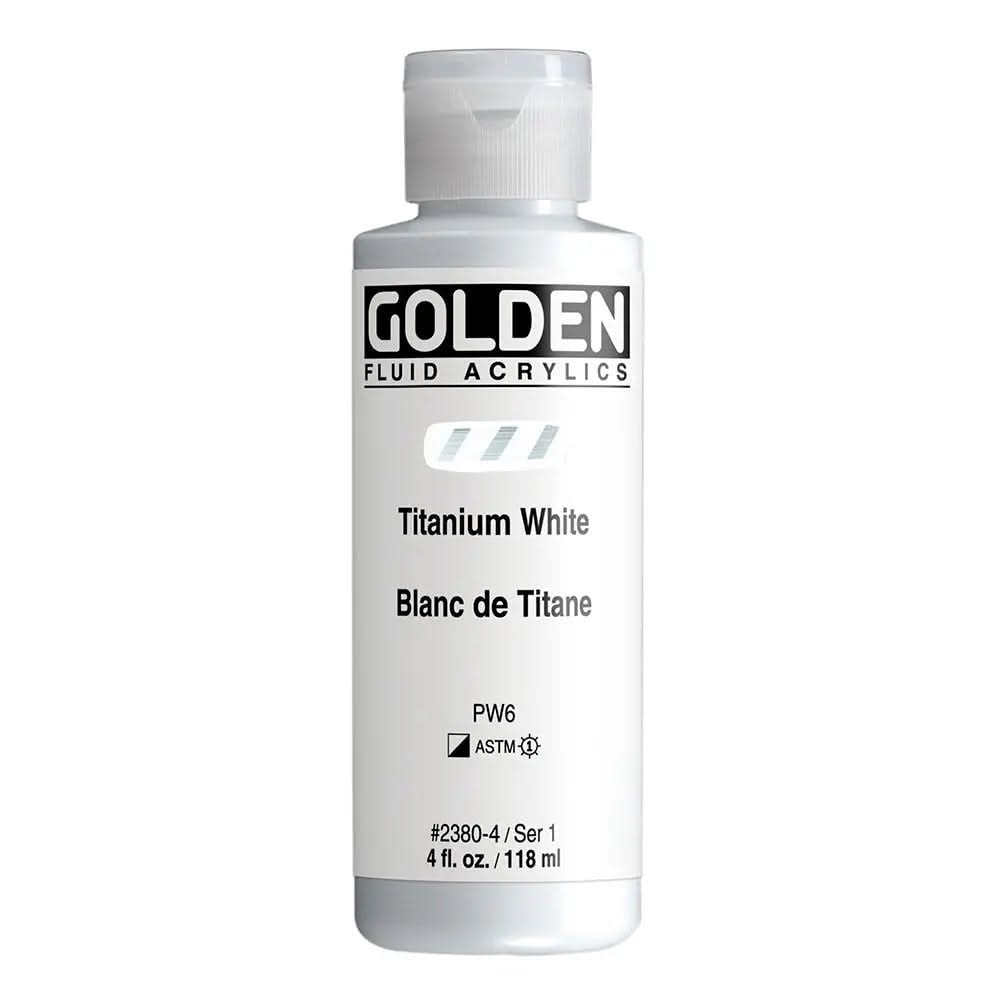 Golden Fluid Acrylfarbe Titanweiss 118 ml - Kidis Art