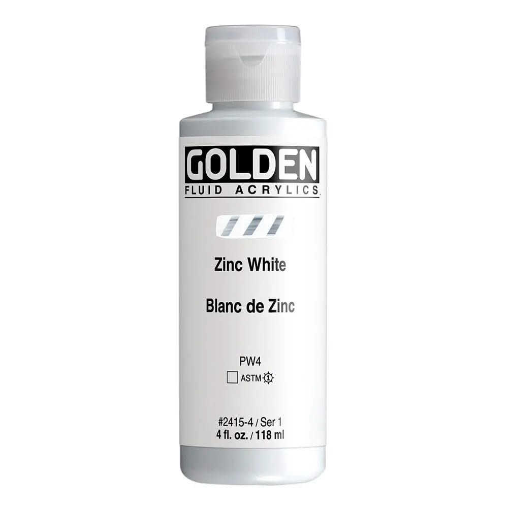 Golden Fluid Acrylfarbe Zinkweiss 118 ml - Kidis Art