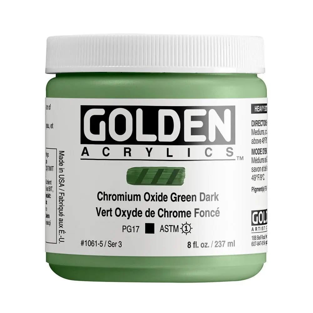 Golden Heavy Body Acrylfarbe Chromoxidgrun Dnkl 59 ml - Kidis Art