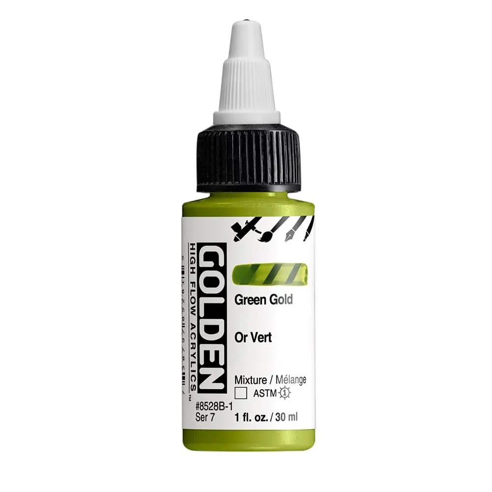 Golden High Flow Acrylfarbe Grungold 1 Fl. Oz./30 ml - Kidis Art