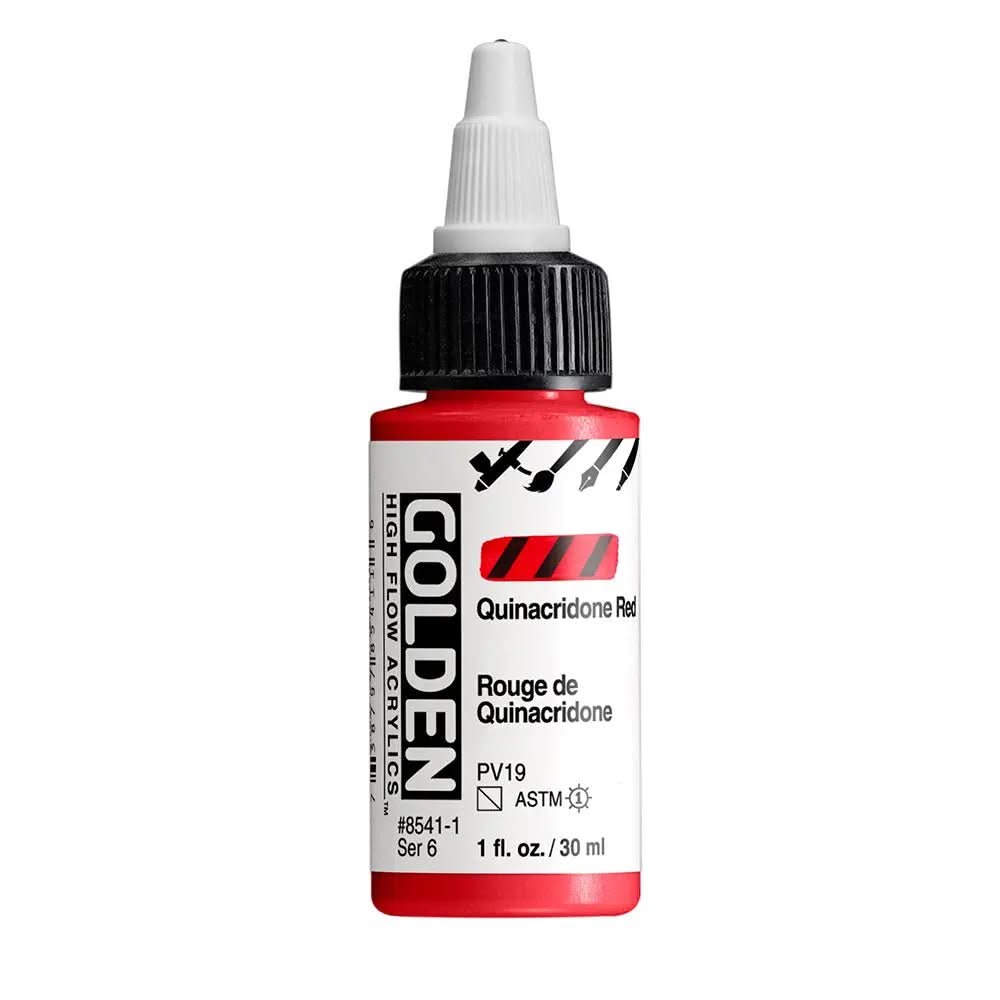 Golden High Flow Acrylfarbe Quinacridonerot 30 ml - Kidis Art