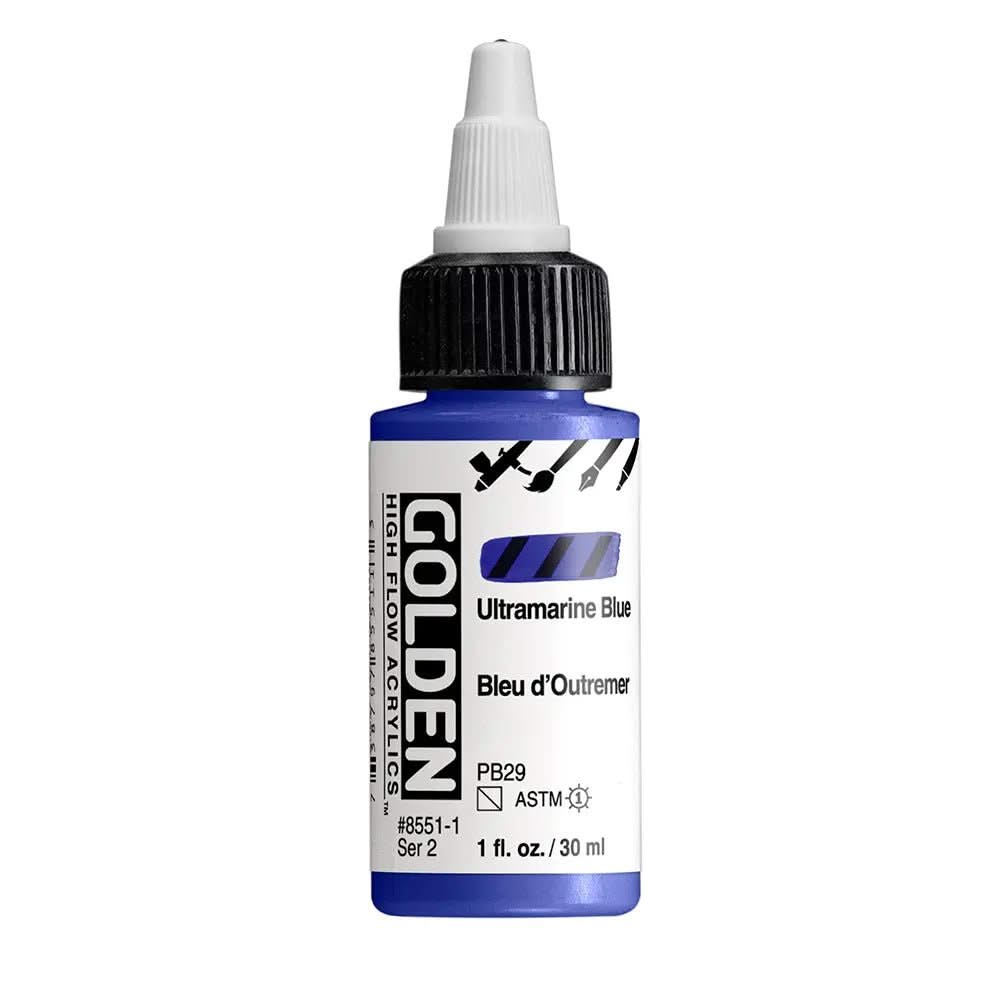 Golden High Flow Acrylfarbe Ultramarinblau 30 ml - Kidis Art