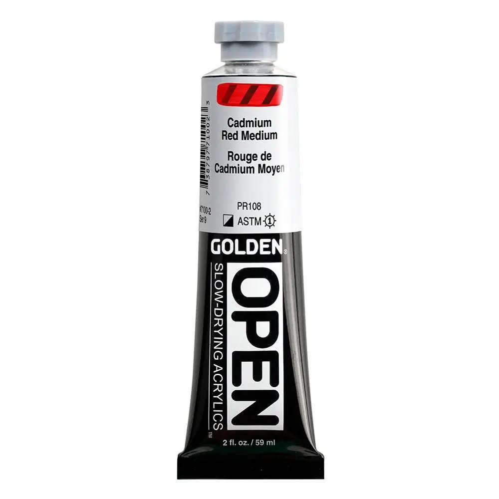 Golden OPEN Acrylfarbe Kadmiumrot Mittel 59 ml - Kidis Art