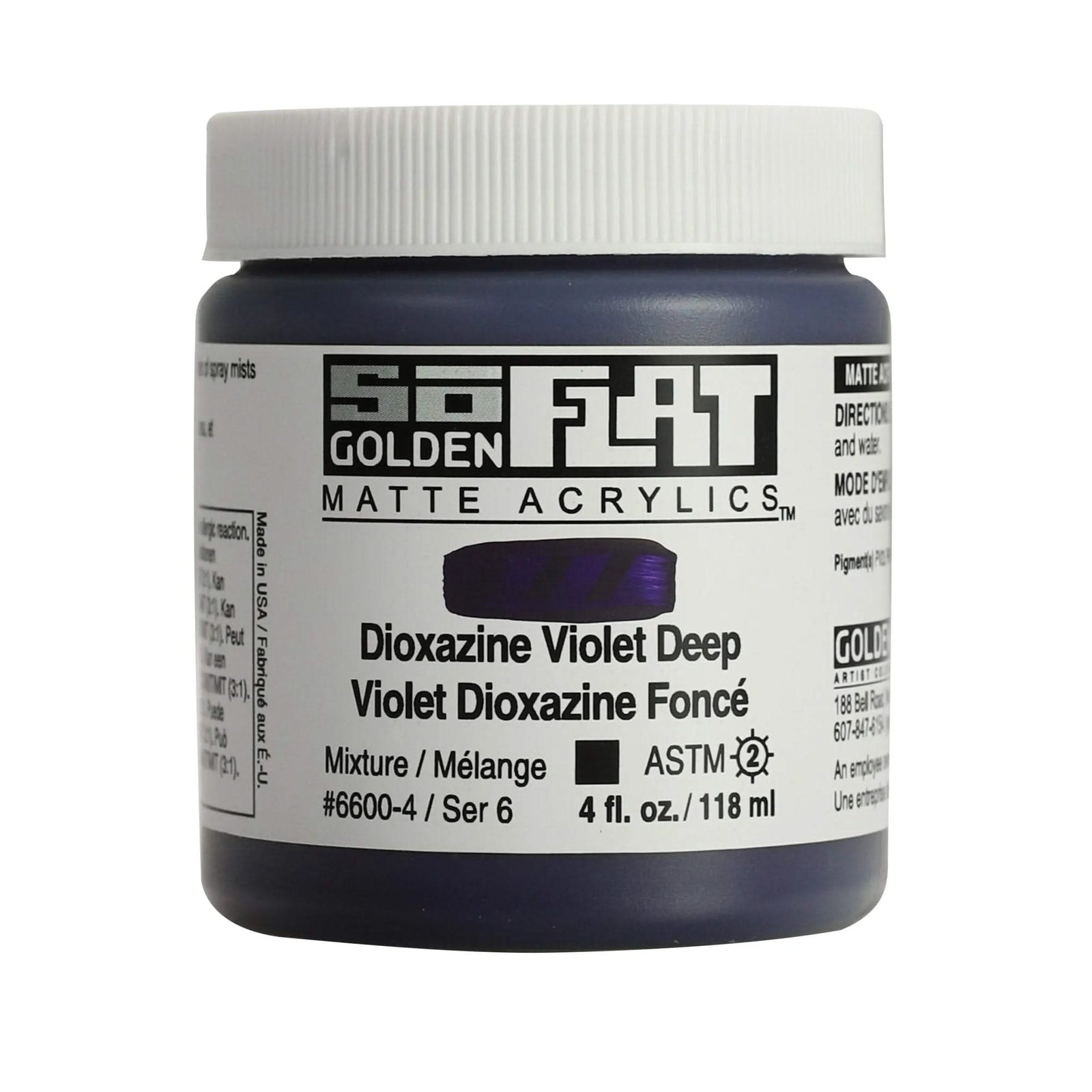 Golden SoFlat Acrylfarbe Dioxazinviolett Dunkel 118m - Kidis Art