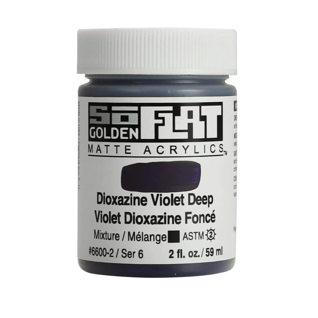 Golden SoFlat Acrylfarbe Dioxazinviolett Dunkel 59 ml - Kidis Art