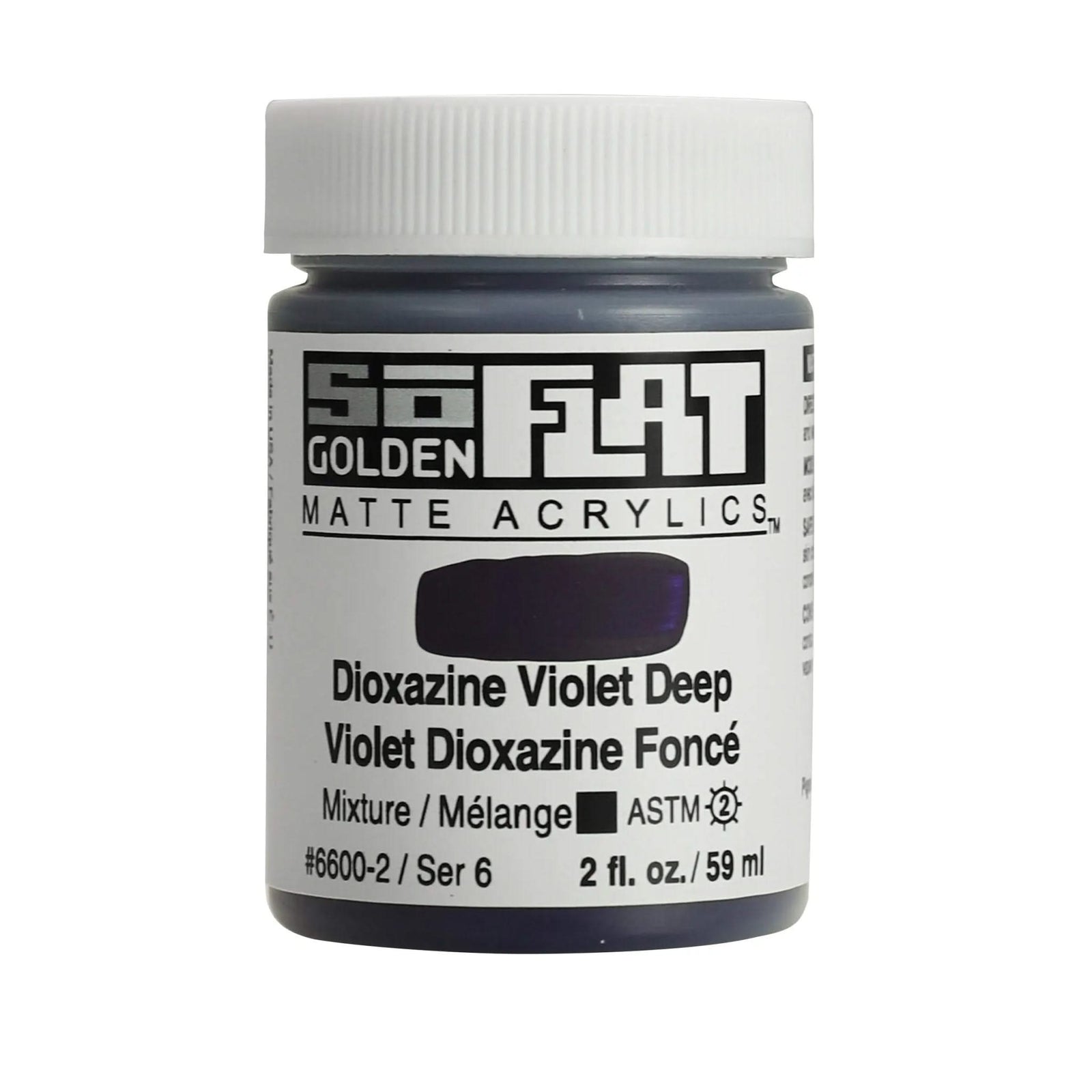Golden SoFlat Acrylfarbe Dioxazinviolett Dunkel 59 ml - Kidis Art
