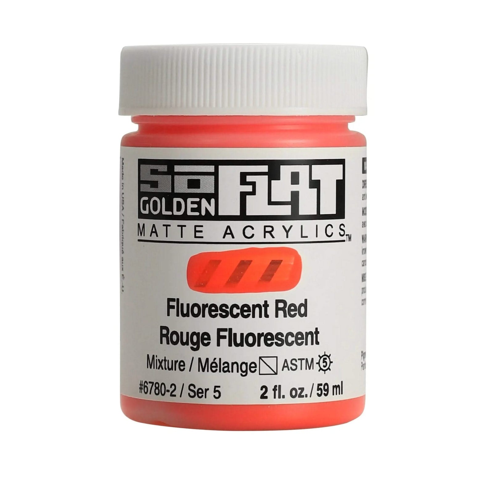 Golden SoFlat Acrylfarbe Fluoreszierend Rot 59 ml - Kidis Art