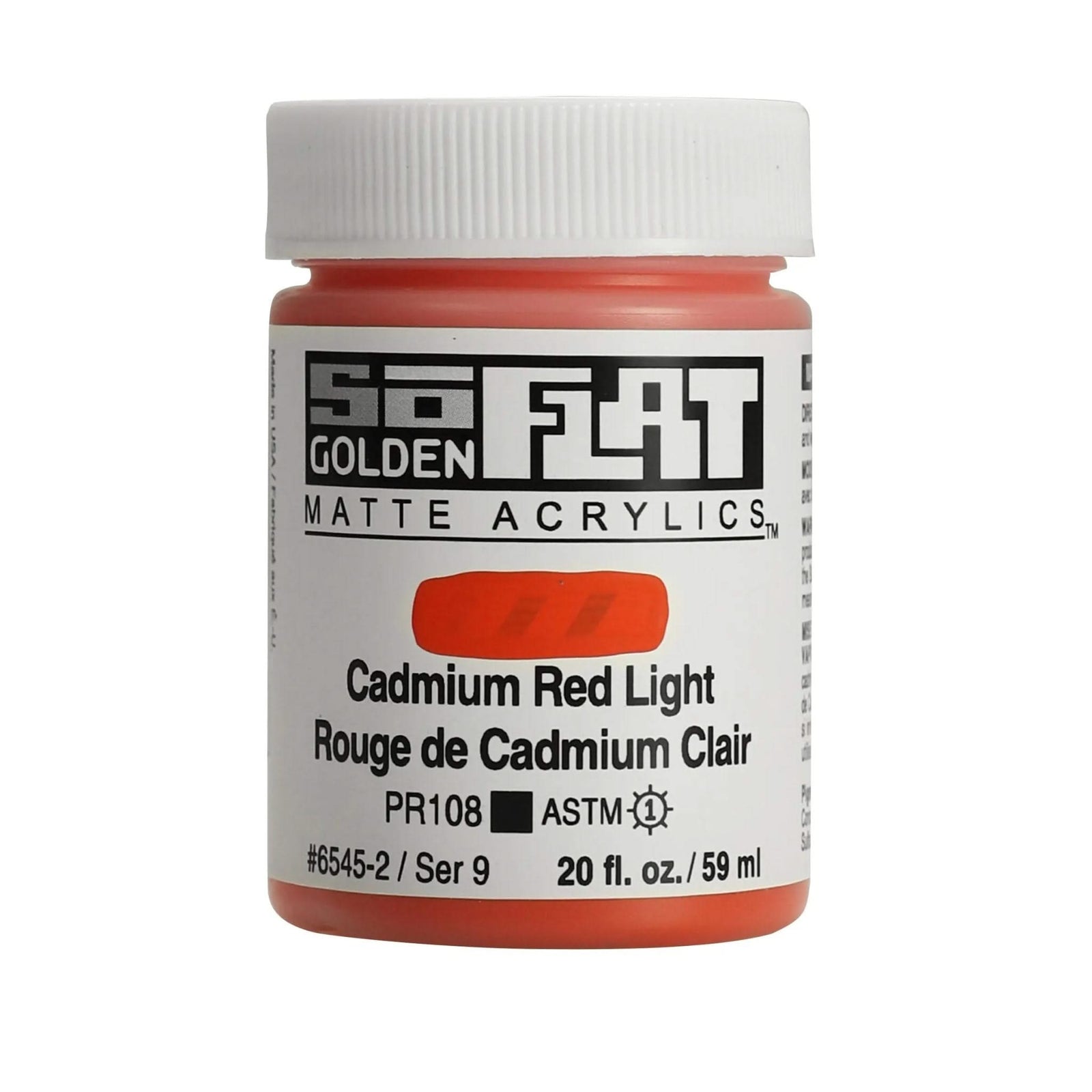Golden SoFlat Acrylfarbe Kadmiumrot Hell 59 ml - Kidis Art