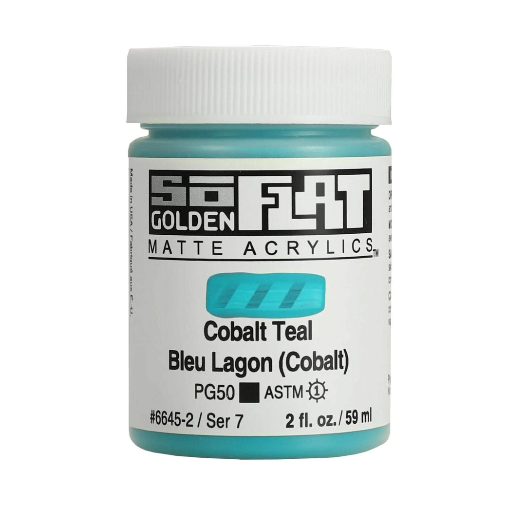 Golden SoFlat Acrylfarbe Kobaltblaugrun 59 ml - Kidis Art