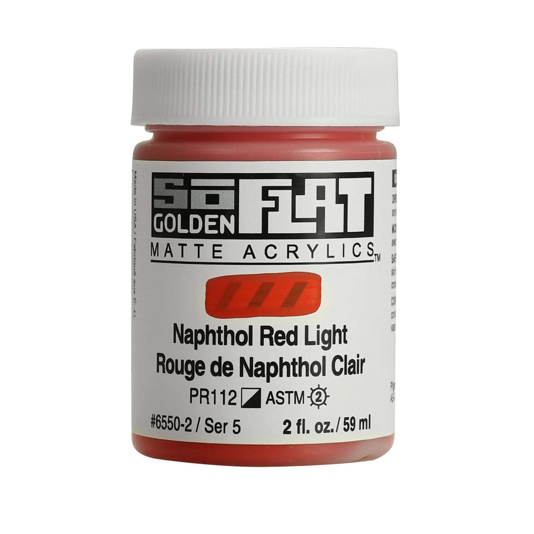 Golden SoFlat Acrylfarbe Naphthol Rot Hell 59 ml - Kidis Art