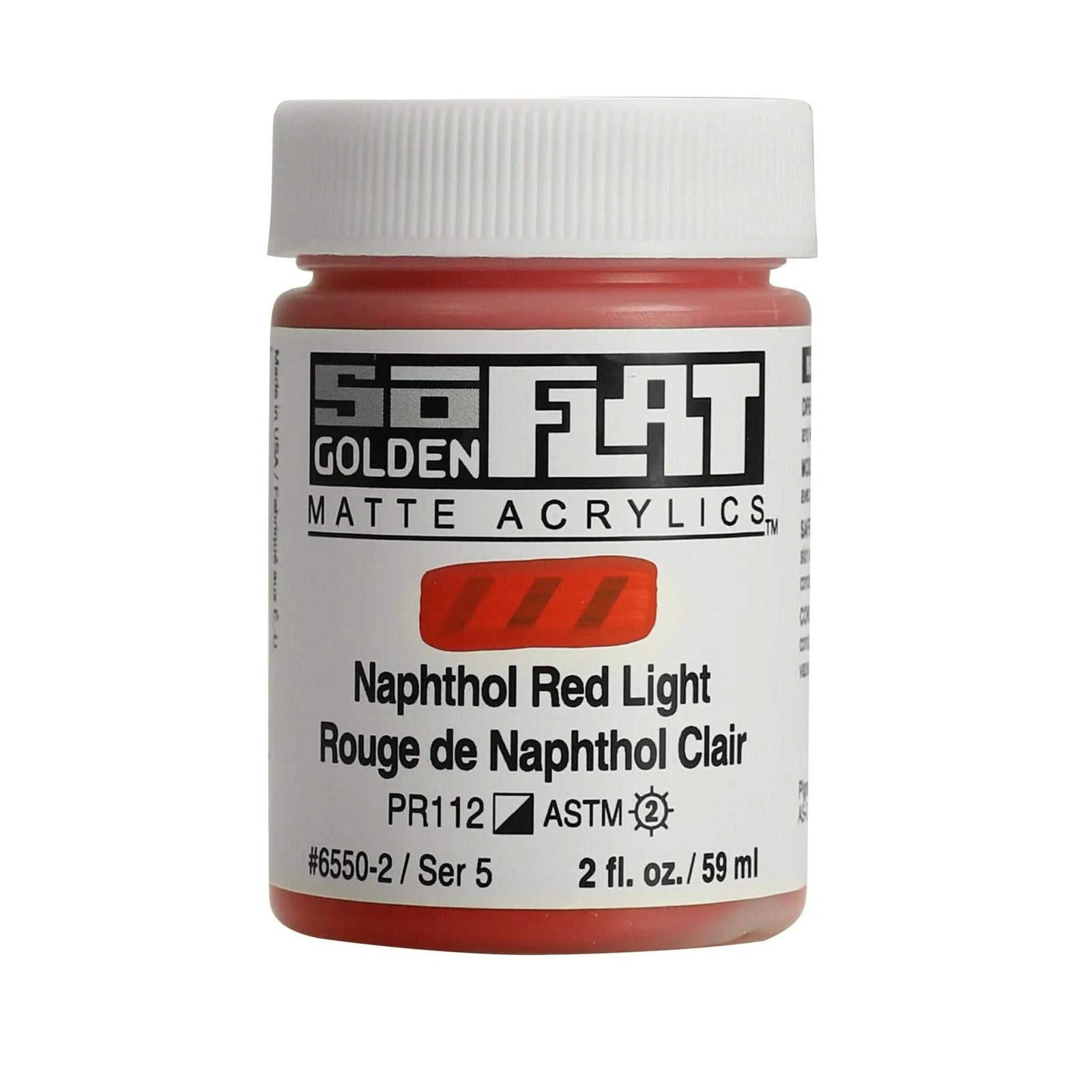 Golden SoFlat Acrylfarbe Naphthol Rot Hell 59 ml - Kidis Art