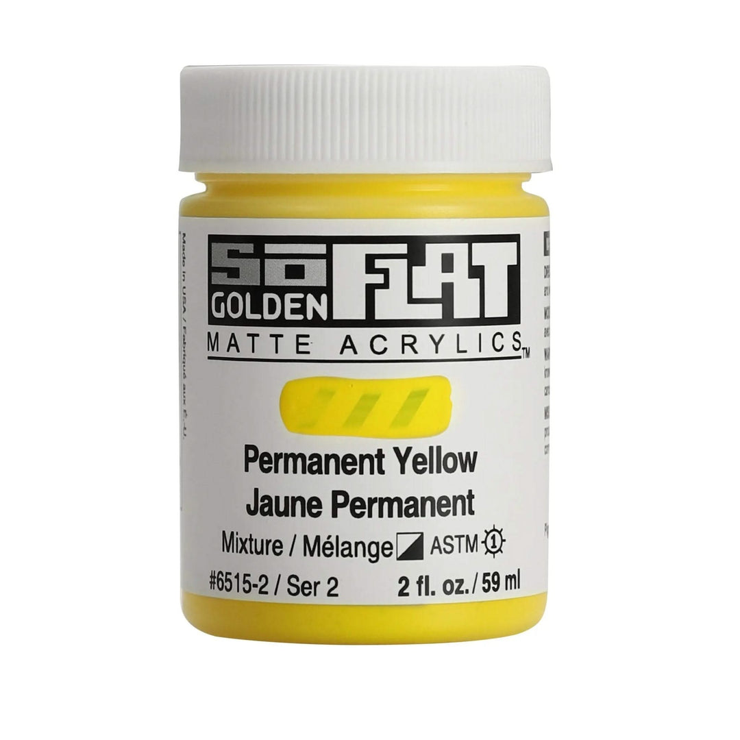 Golden SoFlat Acrylfarbe Permanent Gelb 59 ml - Kidis Art