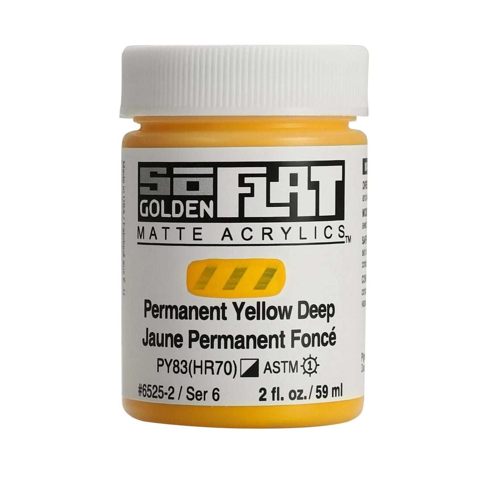Golden SoFlat Acrylfarbe Permanent Gelb Dunkel 59 ml - Kidis Art