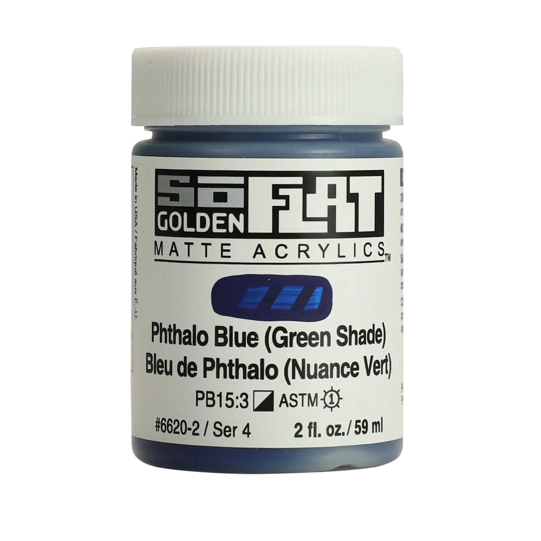 Golden SoFlat Acrylfarbe Phthaloblau (Grünton) 59 ml - Kidis Art