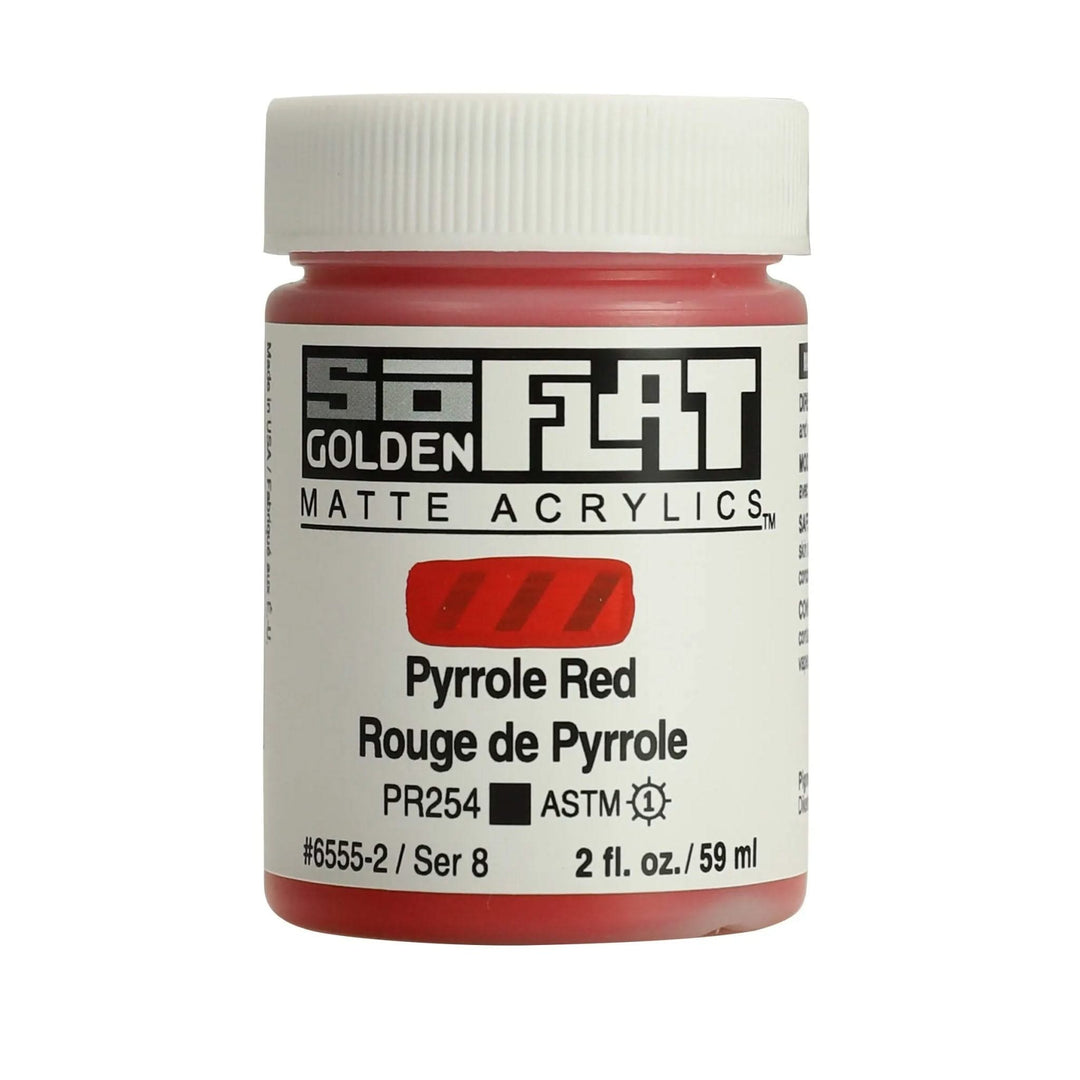 Golden SoFlat Acrylfarbe Pyrrolrot 59 ml - Kidis Art