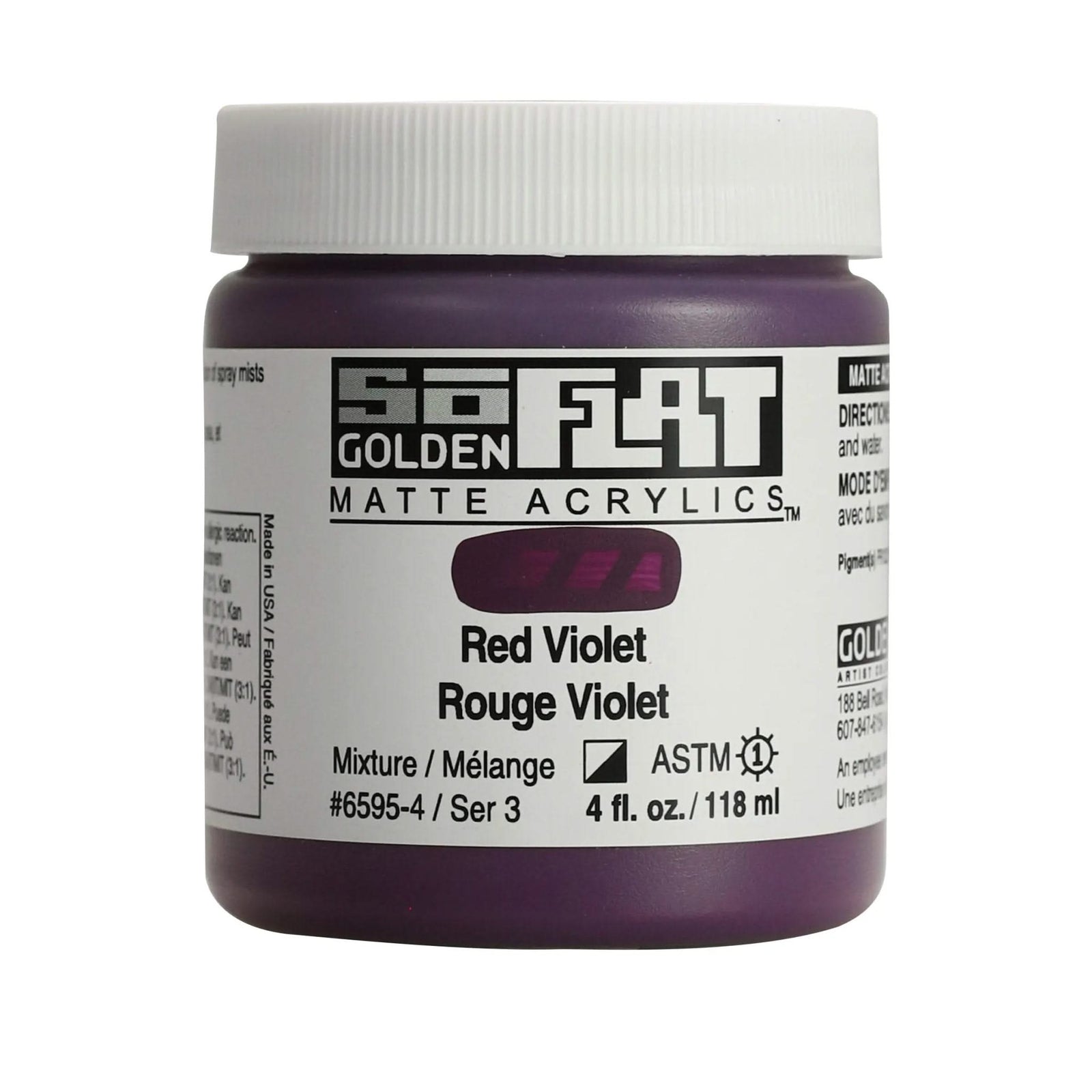 Golden SoFlat Acrylfarbe Rot Violett 118 ml - Kidis Art