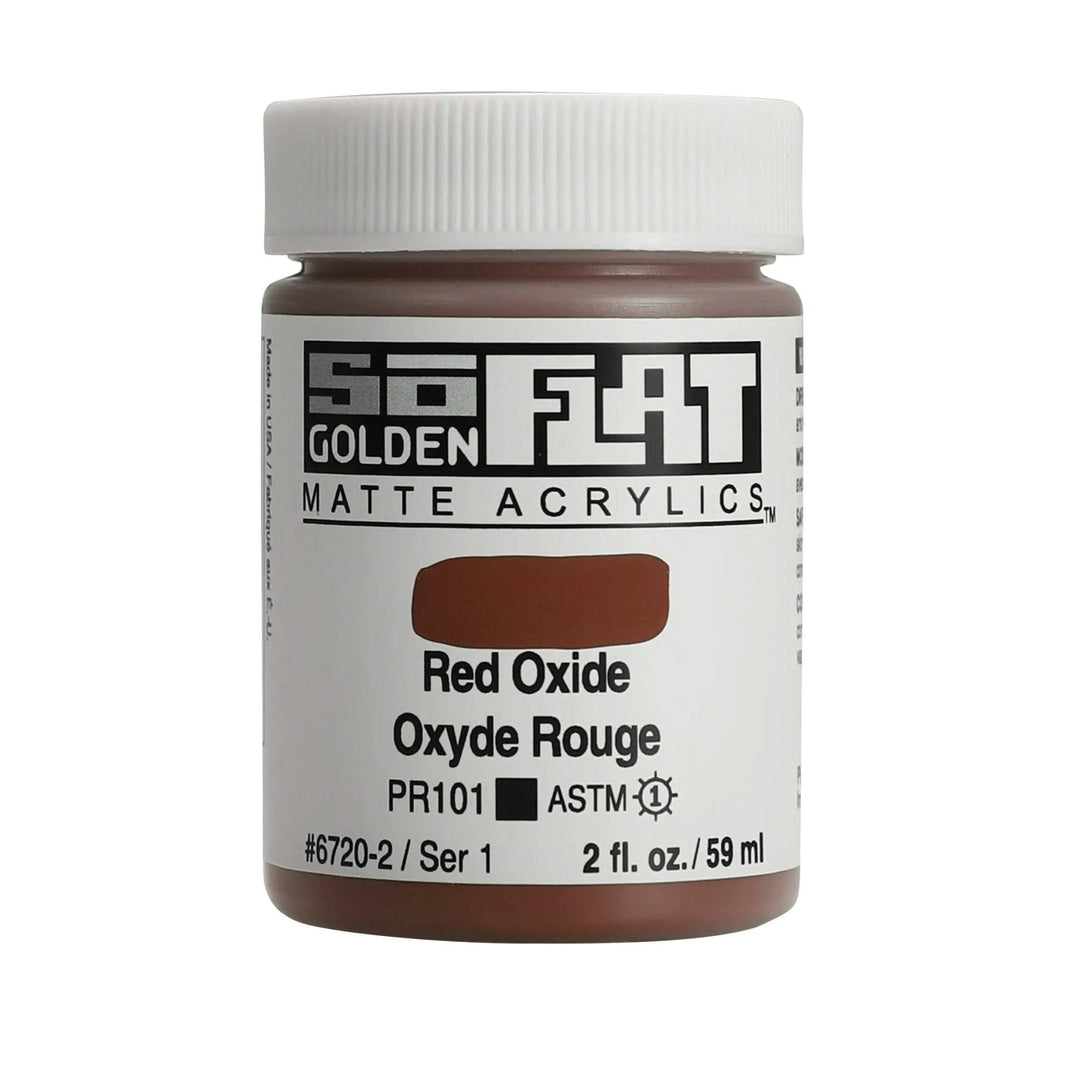 Golden SoFlat Acrylfarbe Rotoxid 2 Oz. / 59 ml - Kidis Art