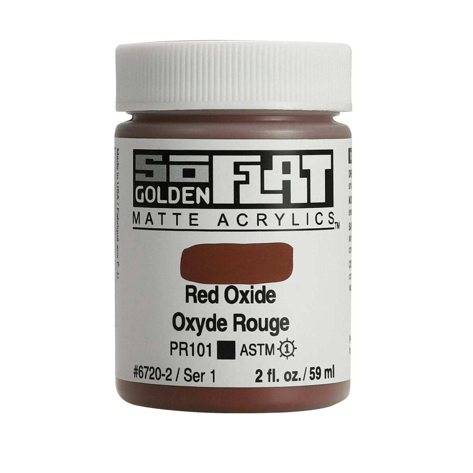 Golden SoFlat Acrylfarbe Rotoxid 2 Oz. / 59 ml - Kidis Art
