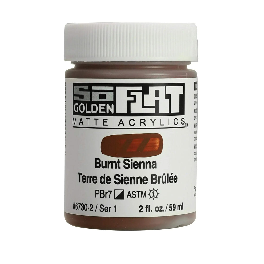 Golden SoFlat Acrylfarbe Siena Gebrannt 59 ml - Kidis Art