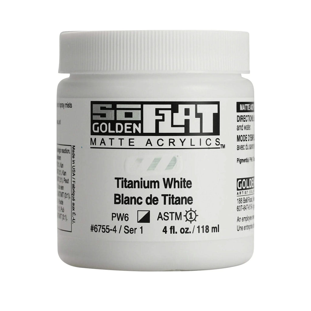Golden SoFlat Acrylfarbe Titanweiss 118 ml - Kidis Art