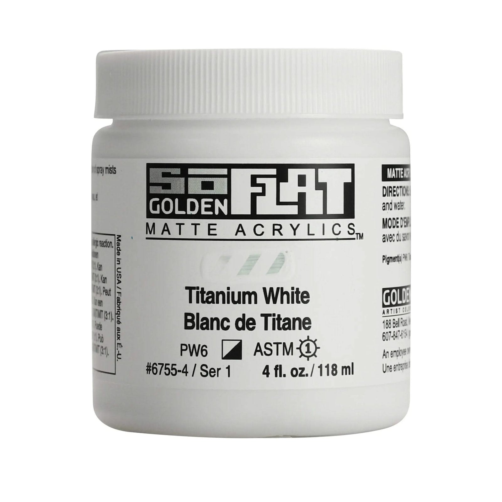 Golden SoFlat Acrylfarbe Titanweiss 118 ml - Kidis Art