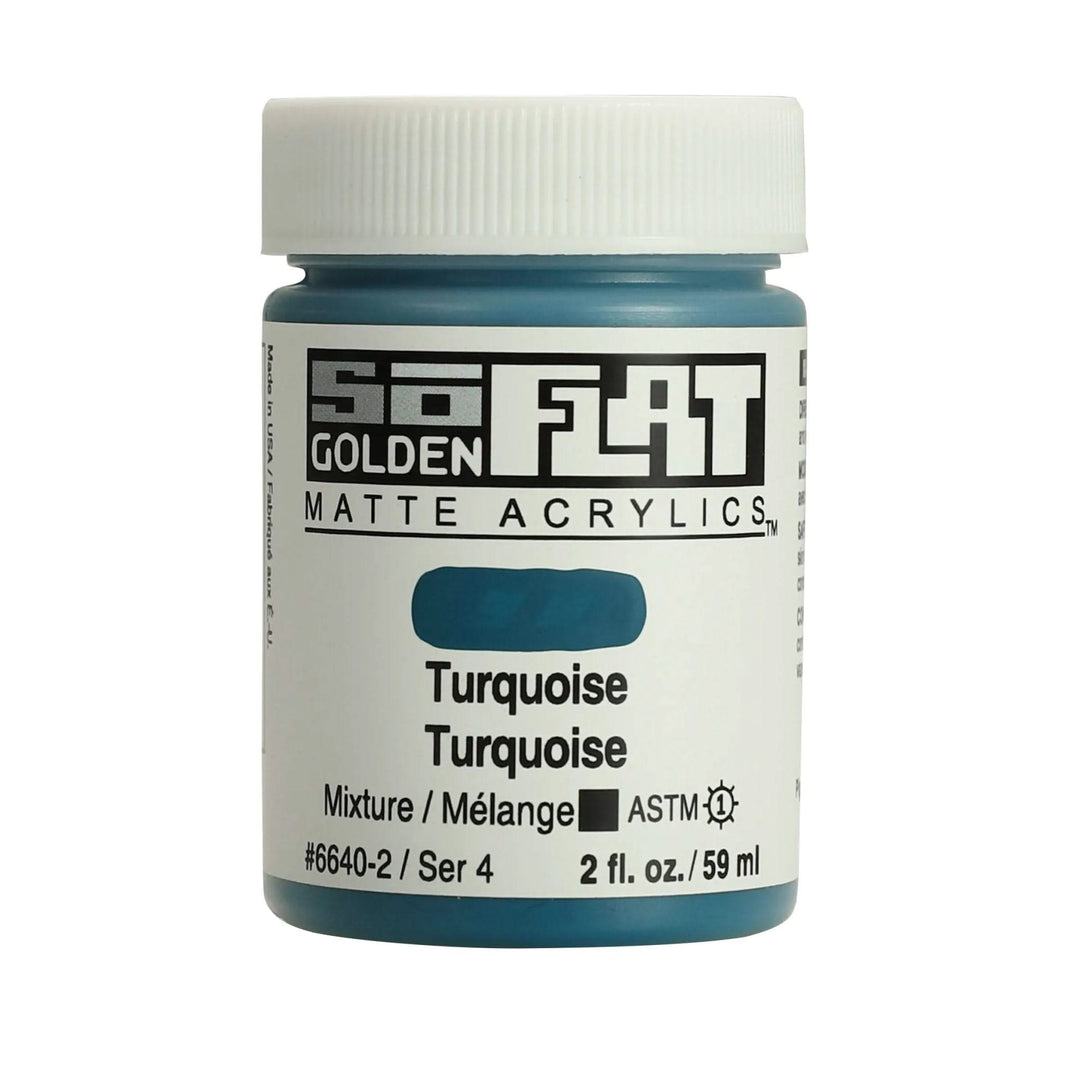 Golden SoFlat Acrylfarbe Turkis 2 Oz. / 59 ml - Kidis Art