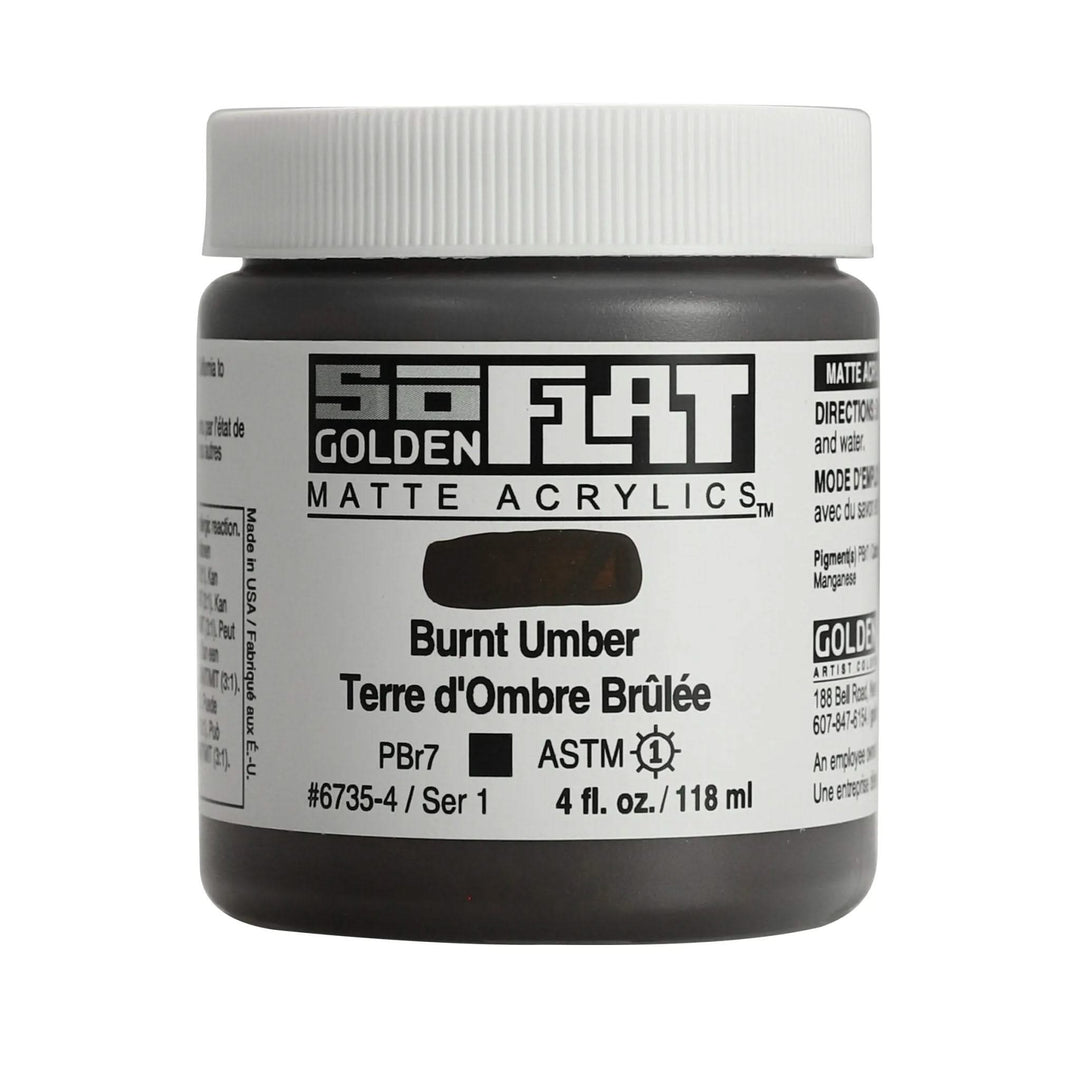 Golden SoFlat Acrylfarbe Umbra Gebrannt 118 ml - Kidis Art