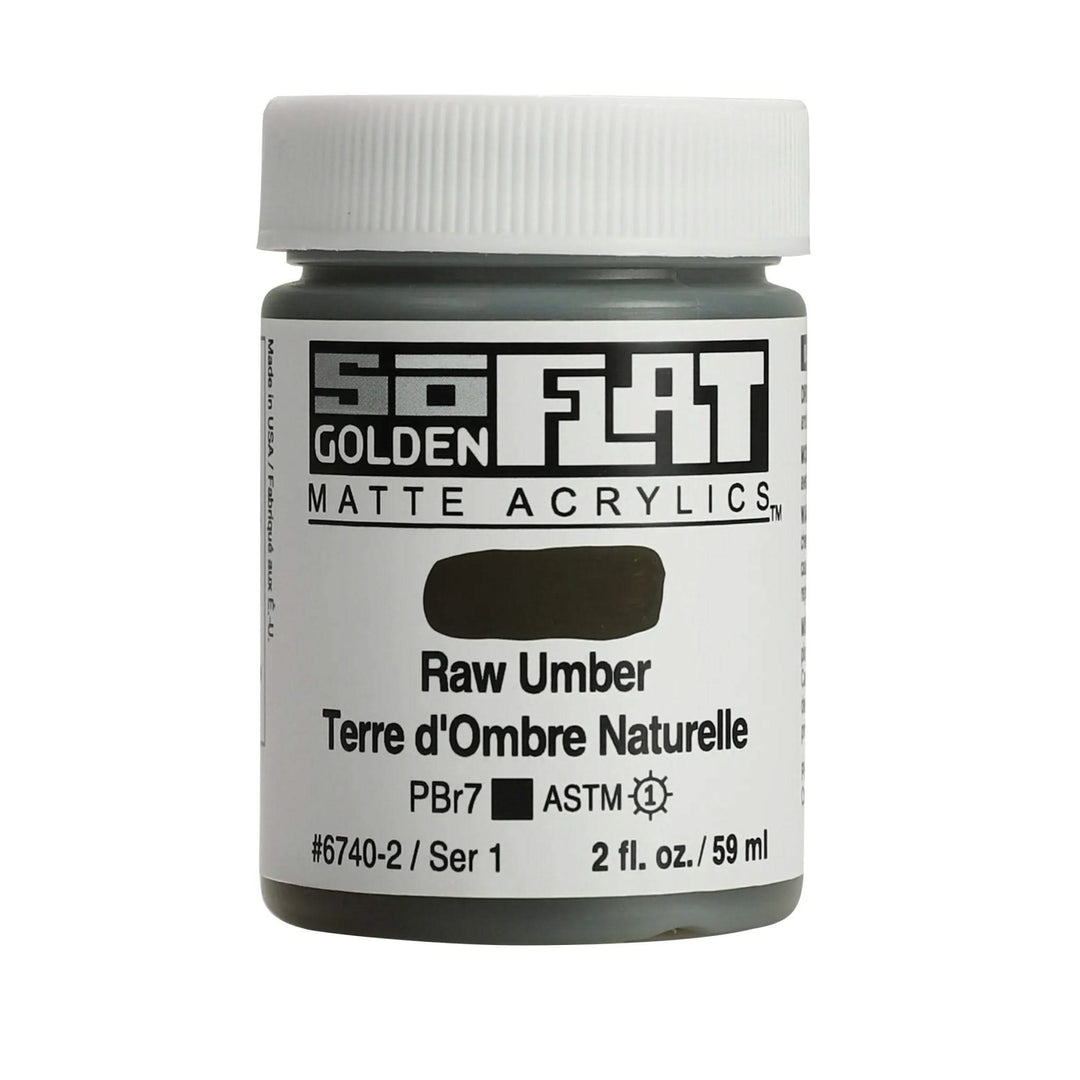 Golden SoFlat Acrylfarbe Umbra Natur 2 Oz. /59 ml - Kidis Art