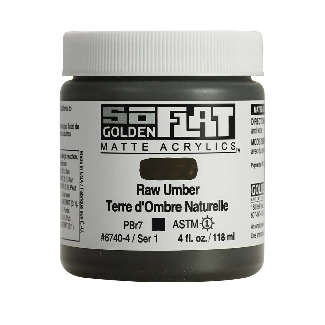 Golden SoFlat Acrylfarbe Umbra Natur 4 Oz. /118m - Kidis Art