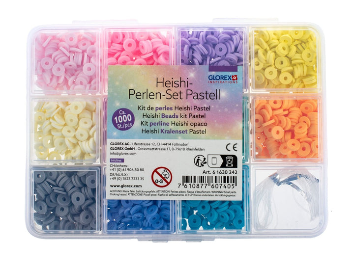 Heishi-Perlen-Set pastell ca.1.000St./pcs - Kidis Art