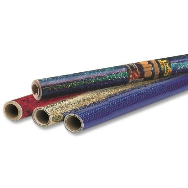 Hologr. Folie, 40cmx1m 1 Rolle Flitter in silber, selbstkl. - Kidis Art