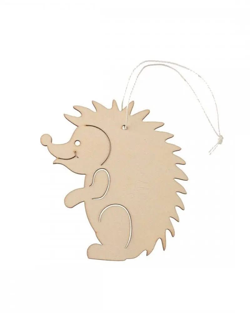 Holz-Igel mit Hänger, natur 10x8cm - Kidis Art