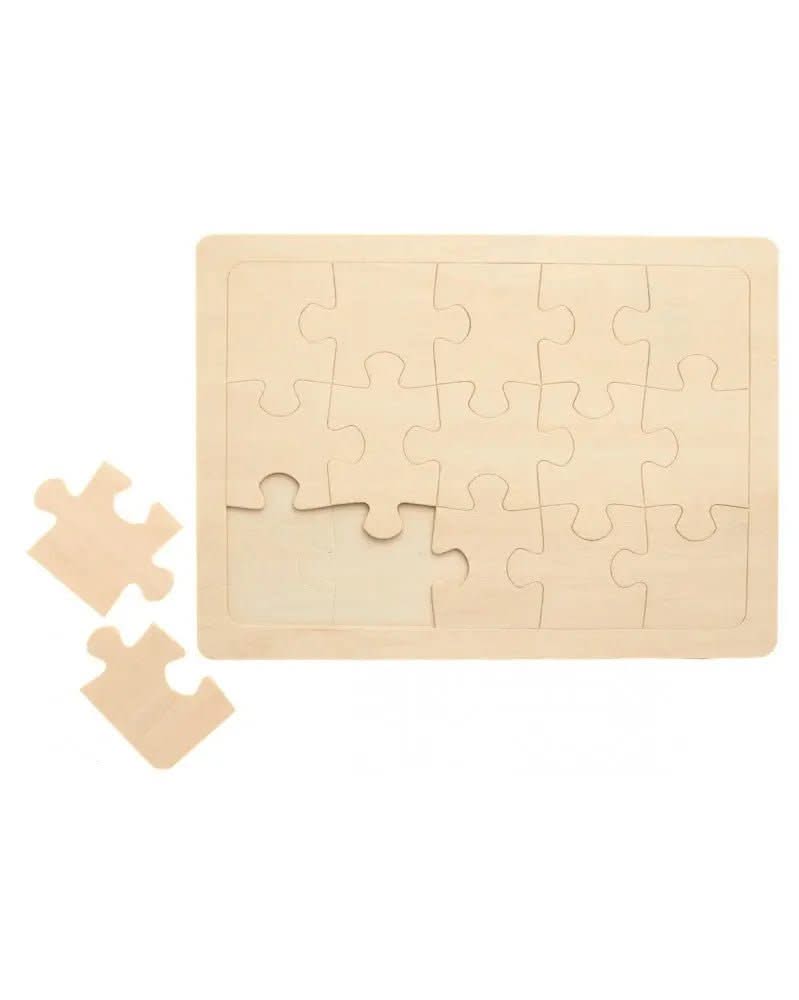 Holz-Puzzle zum Bemalen 15tlg, 270x200x5mm - Kidis Art