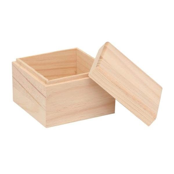 Holzbox quadrt. 10,5x10,5x8cm FSC 80% - Kidis Art