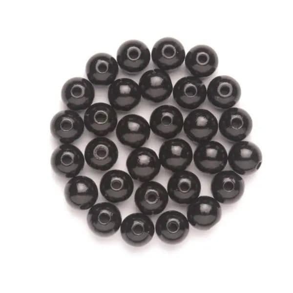 Holzperle 4mm 155St schwarz - Kidis Art