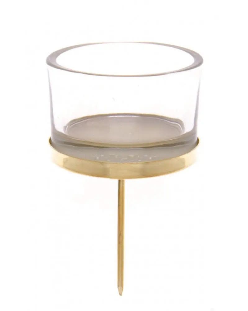 Kerzenhalter für Teelicht 4St Glas 4x9cm goldfarben - Kidis Art