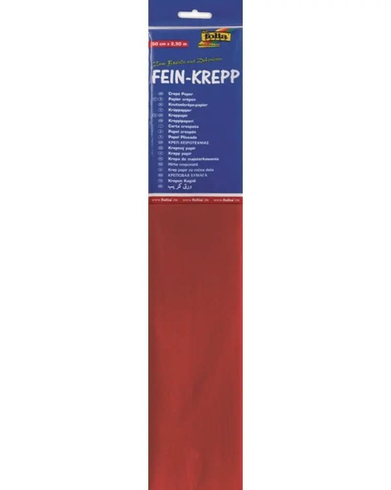 Krepp-Papier 32g/m2 feuerrot - Kidis Art