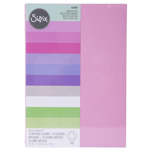 Surfacez - Cardstock A4 10 mystische Farben 60 Blatt