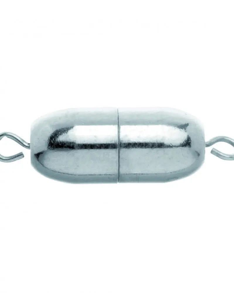 Magnetverschluss oval 1St, 12x6mm silberfarben - Kidis Art